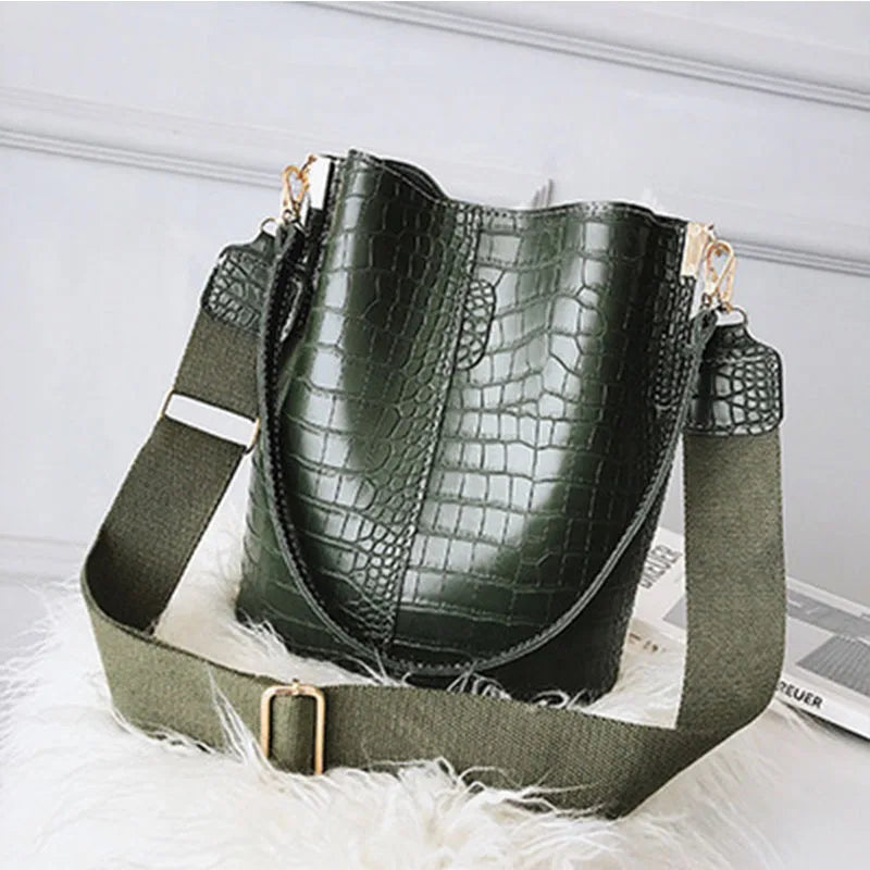 Sac Seau Crocodile Cuir