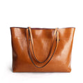 Sac Cabas Cuir Souple Camel