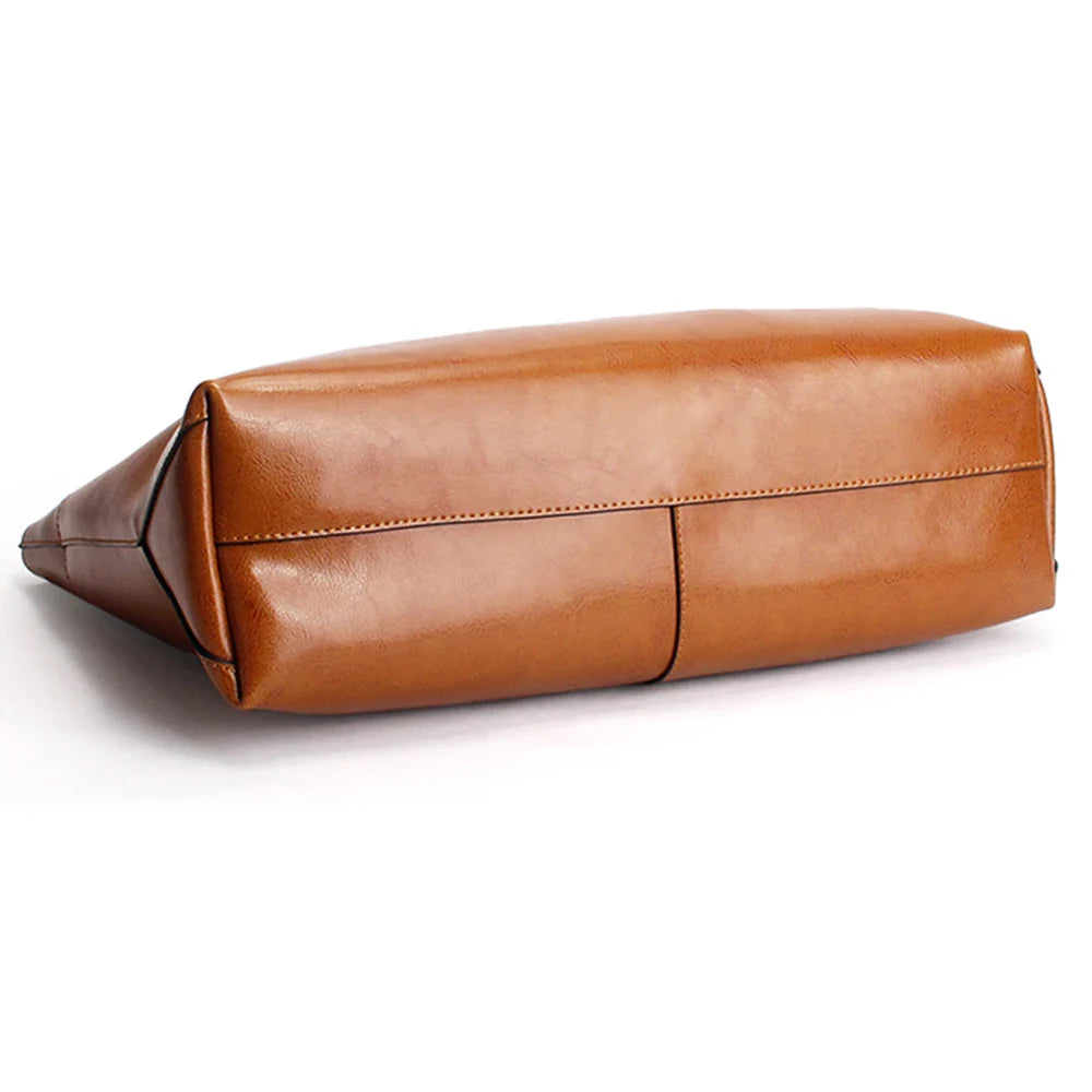 Sac Cabas Cuir Souple Camel