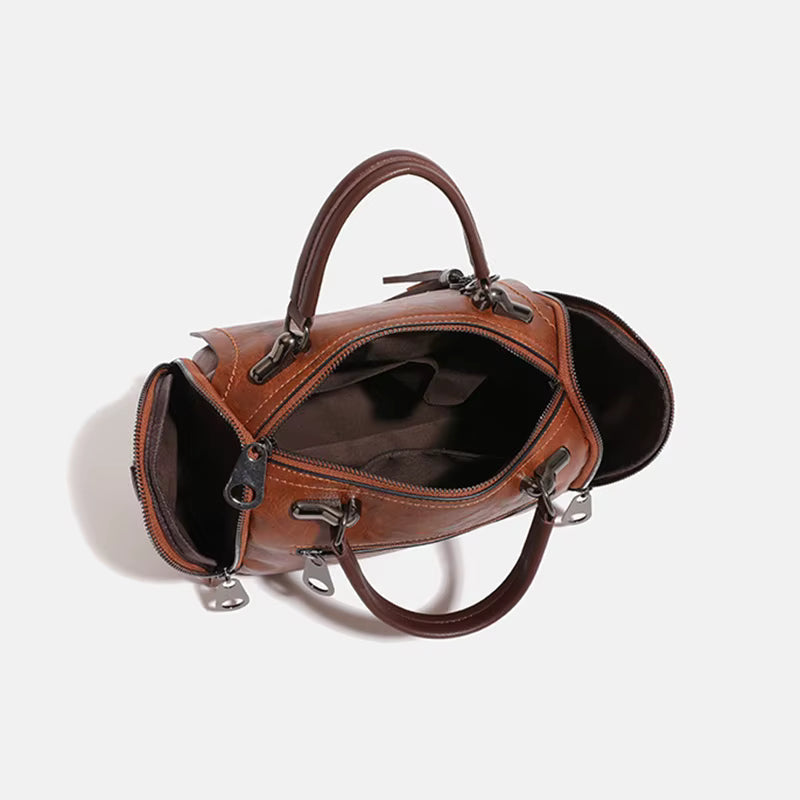 Sac à Main en Cuir avec Pompon