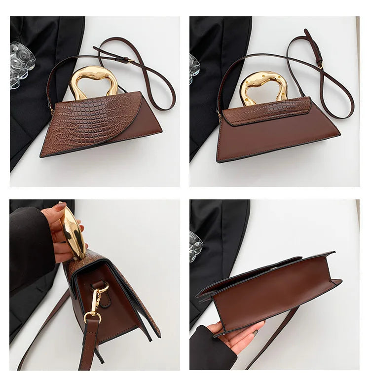 Sac Bandouliere Effet Croco