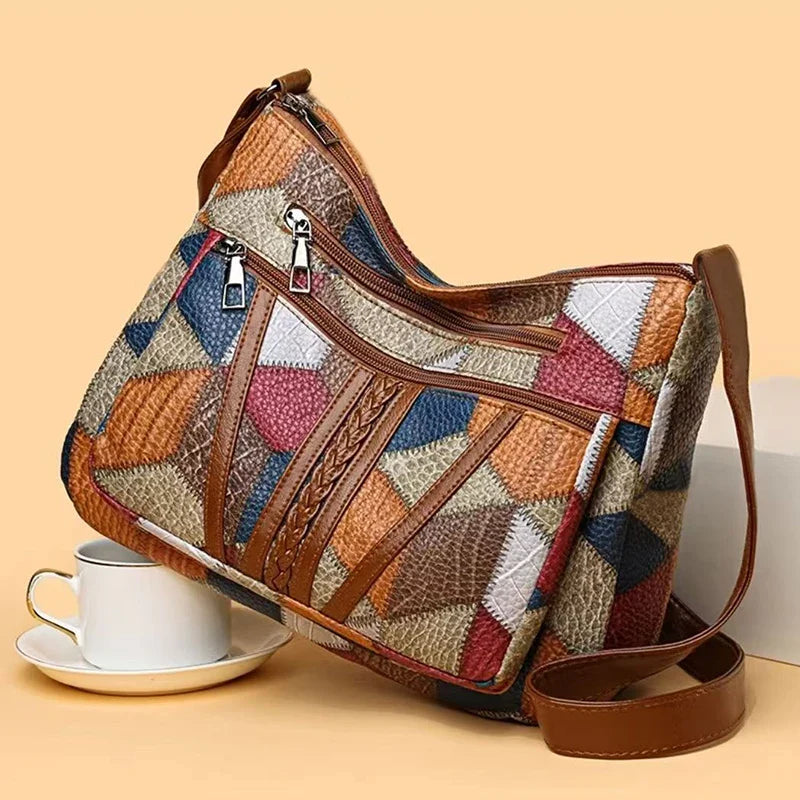 Sac Bandoulière Motifs Patchwork
