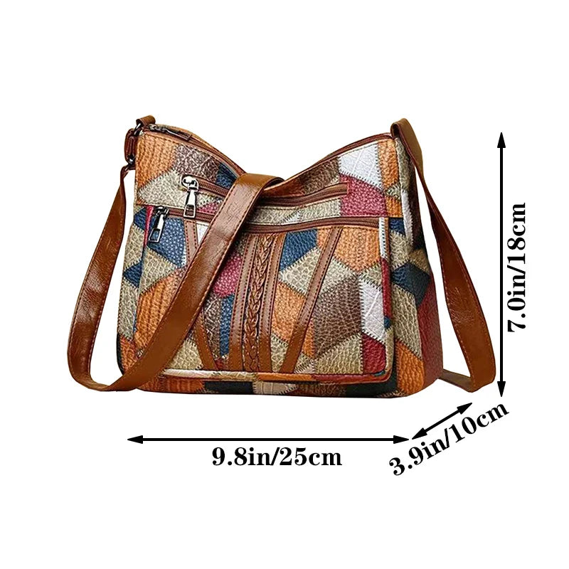 Sac Bandoulière Motifs Patchwork