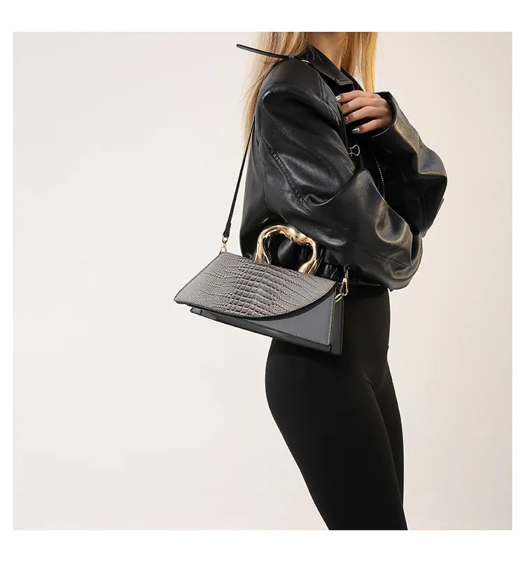 Sac Bandouliere Effet Croco