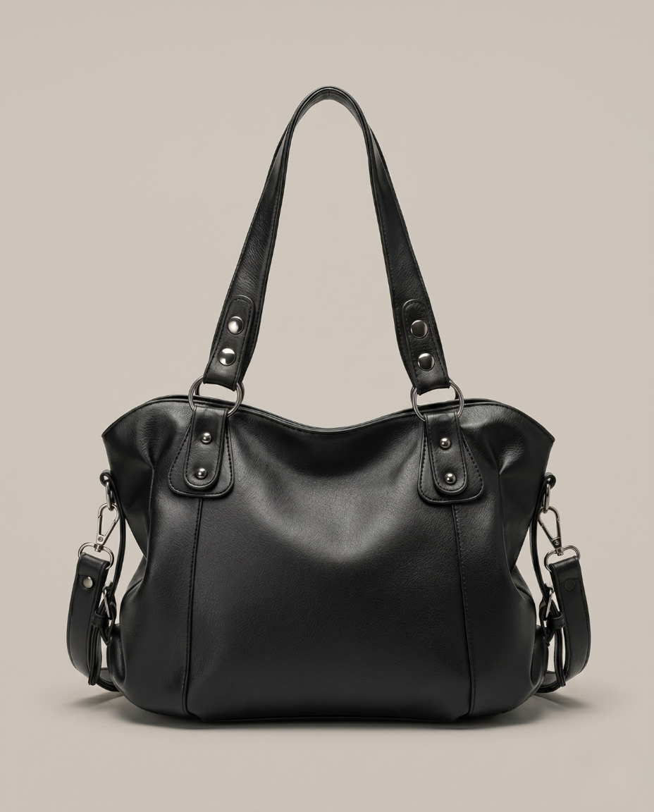 Sac à Main Cuir Souple Noir