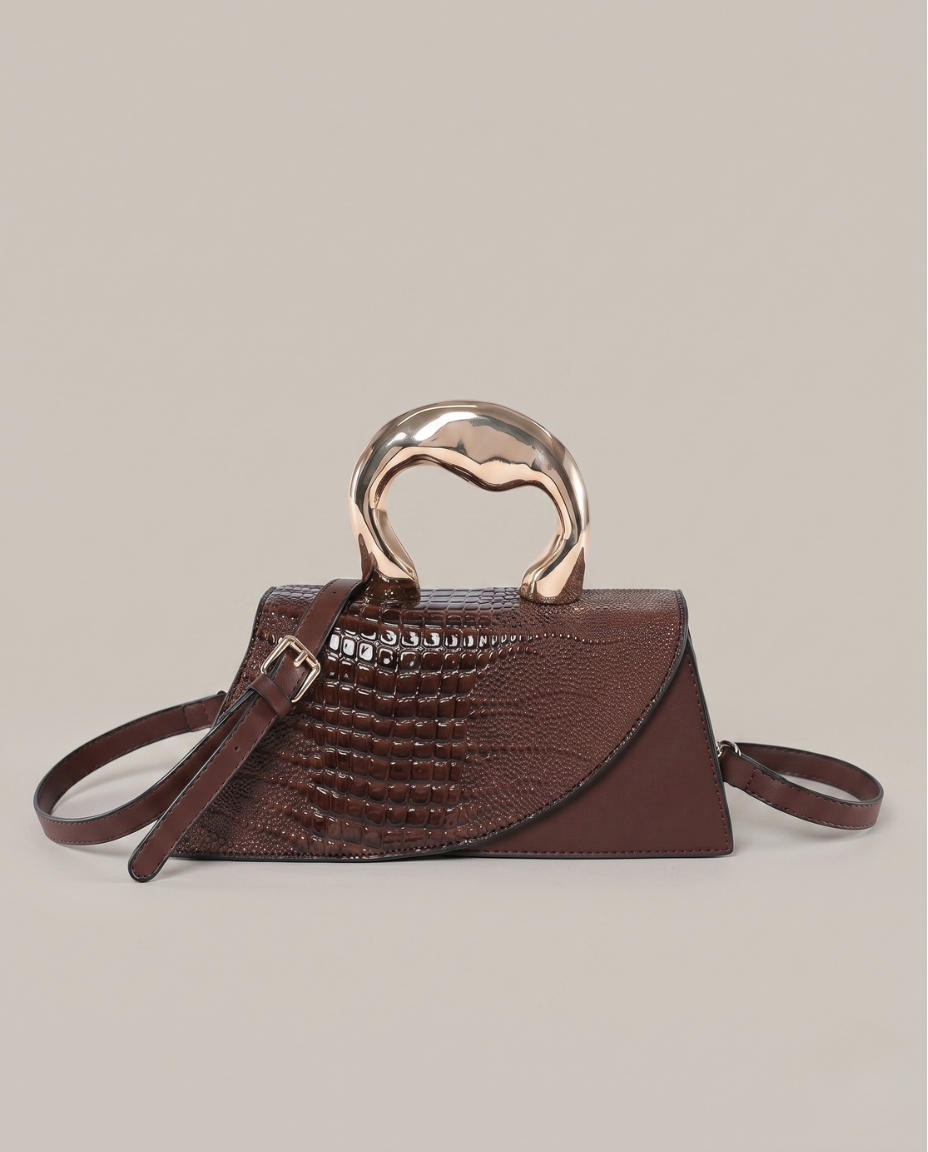 Sac Bandouliere Effet Croco
