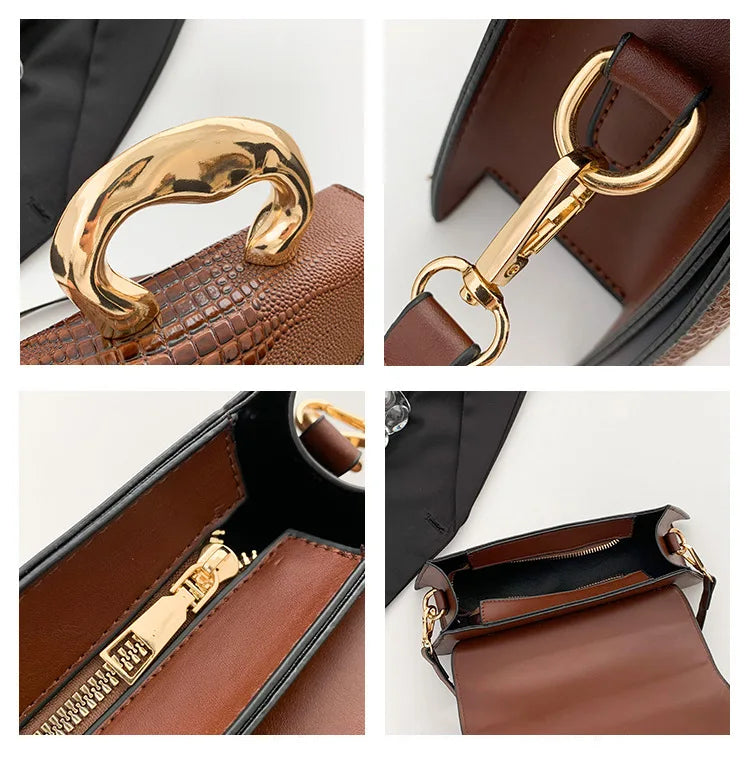 Sac Bandouliere Effet Croco