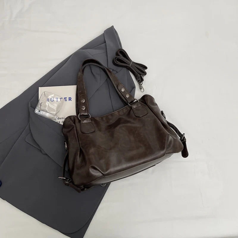 Sac à Main Cuir Souple Noir