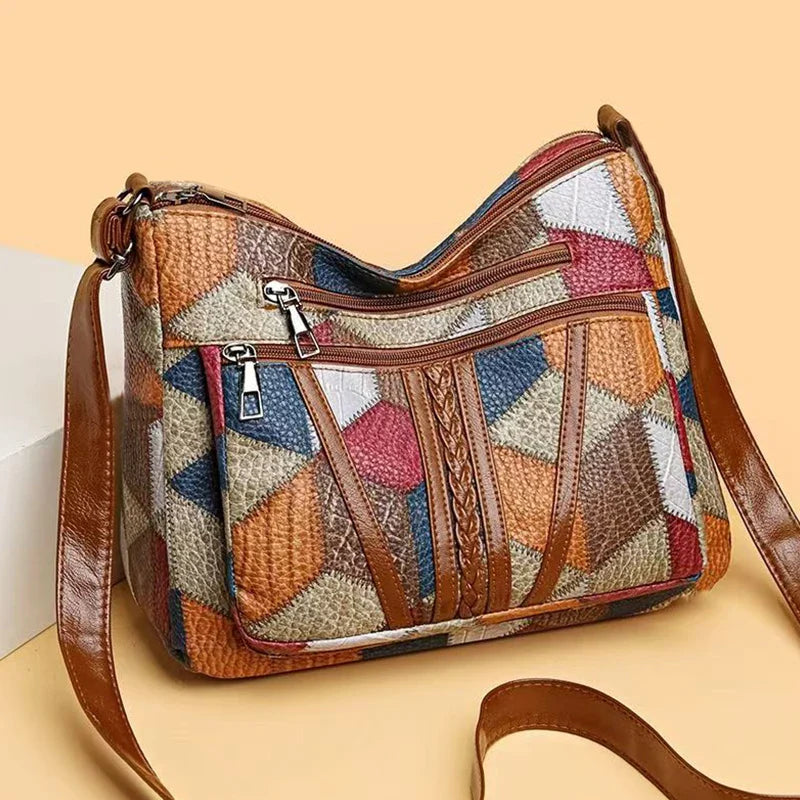 Sac Bandoulière Motifs Patchwork