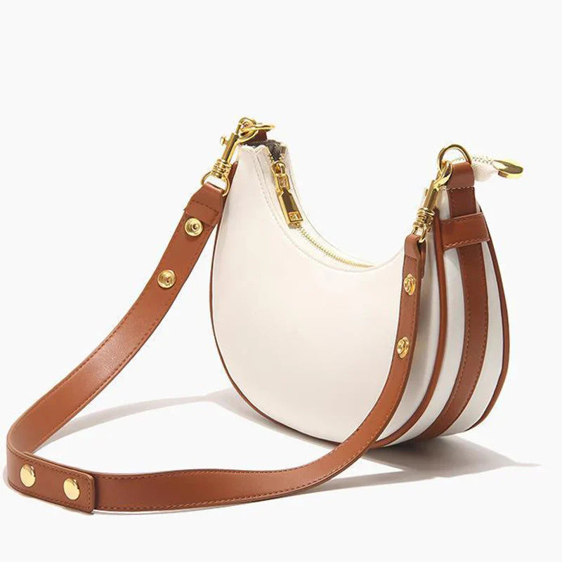 Sac d'Épaule Demi-Lune en Cuir