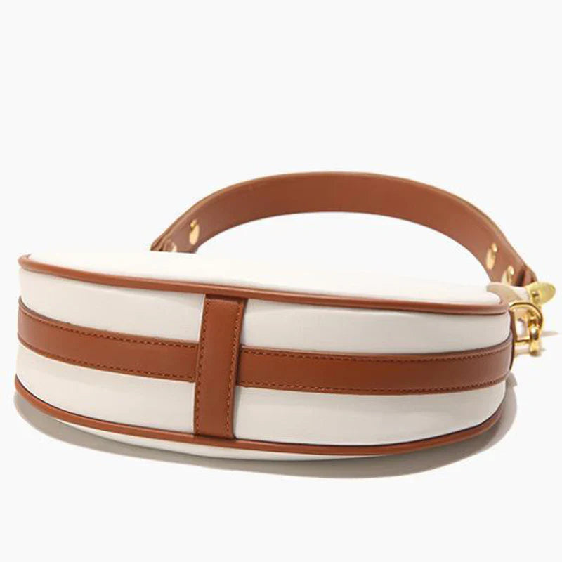 Sac d'Épaule Demi-Lune en Cuir