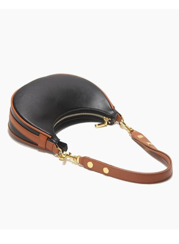 Sac d'Épaule Demi-Lune en Cuir