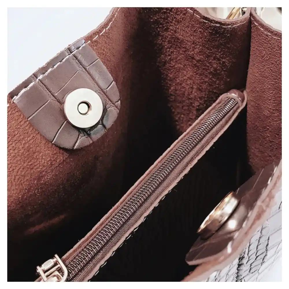 Sac Seau Crocodile Cuir